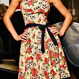 🌹Rose & Skull💀 “Pin-Up Girl” RockABilly Dress❤️